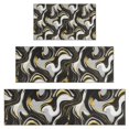 thumbnail image 1 of Black White Gold Marble Pattern Kitchen Rugs Sets Of 3,Kitchen Runner Rugs Non Skid Washable,Decorative Kitchen Floor Mats for Kitchen,Sink,Laundry,17"x30"+ 17"x47" + 17"x59", 1 of 6