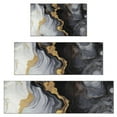 thumbnail image 1 of Black White Gold Marble Pattern Kitchen Rugs Sets Of 3,Kitchen Runner Rugs Non Skid Washable,Decorative Kitchen Floor Mats for Kitchen,Sink,Laundry,17"x30"+ 17"x47" + 17"x59", 1 of 6