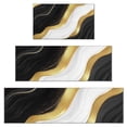thumbnail image 1 of Black White Gold Marble Pattern Kitchen Rugs Sets Of 3,Kitchen Runner Rugs Non Skid Washable,Decorative Kitchen Floor Mats for Kitchen,Sink,Laundry,17"x30"+ 17"x47" + 17"x59", 1 of 6