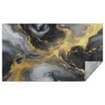 thumbnail image 1 of Black White Gold Marble Pattern Rectangle Tablecloth 60"x102",Waterproof Polyester Rectangle Table Cloth, Wipeable Spillproof Polyester Tablecloth for Dining, Camping, Indoor and Outdoor, 1 of 6