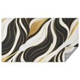 thumbnail image 1 of Black White Gold Marble Pattern Rectangle Tablecloth 60"x102",Waterproof Polyester Rectangle Table Cloth, Wipeable Spillproof Polyester Tablecloth for Dining, Camping, Indoor and Outdoor, 1 of 6
