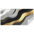 thumbnail image 1 of Black White Gold Marble Pattern Rectangle Tablecloth 60"x120",Waterproof Polyester Rectangle Table Cloth, Wipeable Spillproof Polyester Tablecloth for Dining, Camping, Indoor and Outdoor, 1 of 6