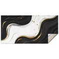 thumbnail image 1 of Black White Gold Marble Pattern Rectangle Tablecloth 60"x120",Waterproof Polyester Rectangle Table Cloth, Wipeable Spillproof Polyester Tablecloth for Dining, Camping, Indoor and Outdoor, 1 of 6
