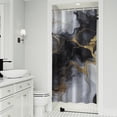 thumbnail image 1 of Black White Gold Marble Pattern Shower Curtain 36"x72" ,Bathroom Decorative Shower Curtains Set with 12 Hooks,Modern Waterproof Washable Shower Curtain, 1 of 6