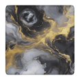 thumbnail image 1 of Black White Gold Marble Pattern Square Fitted Tablecloth with Elastic Edge,Square Table Cover,Washable Elastic Table Cover for Home Kitchen Party Decor 36"x36", 1 of 6