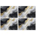 thumbnail image 1 of Black White Gold Marble Pattern Summer Placemats Table Placemats Set Of 4-Linen Kitchen Washable Placemats Table Mats 11.8"x17.7" Non-Slip Heat Resistant, 1 of 6