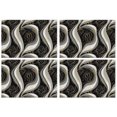 thumbnail image 1 of Black White Gold Marble Pattern Summer Placemats Table Placemats Set Of 4-Linen Kitchen Washable Placemats Table Mats 11.8"x17.7" Non-Slip Heat Resistant, 1 of 6