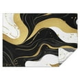 thumbnail image 1 of Black and Gold Marble Wavy Lines Pattern Rectangle Tablecloth 60"x84",Waterproof Polyester Rectangle Table Cloth, Wipeable Spillproof Polyester Tablecloth for Dining, Camping, Indoor and Outdoor, 1 of 5