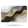 thumbnail image 1 of Black White Gold Wave Marble Bathroom Rugs Mat,Non Slip Microfiber Bathroom Rug,Rubber Backing,Soft Bathroom Mats for Bathroom Floor,Tub and Shower,17x27in(43x68cm), 1 of 5