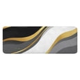 thumbnail image 1 of Black White Gold Wave Marble Kitchen Rug Mat,Kitchen Runner Rugs Non Skid Washable,Decorative Kitchen Floor Mats for Kitchen,Sink,Laundry,17"x47.2", 1 of 7