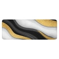 thumbnail image 1 of Black White Gold Wave Marble Pattern Kitchen Rug Mat,Kitchen Runner Rugs Non Skid Washable,Decorative Kitchen Floor Mats for Kitchen,Sink,Laundry,17"x47.2", 1 of 7