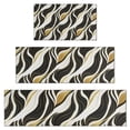 thumbnail image 1 of Black White Gold Wave Marble Pattern Kitchen Rugs Sets Of 3,Kitchen Runner Rugs Non Skid Washable,Decorative Kitchen Floor Mats for Kitchen,Sink,Laundry,17"x30"+ 17"x47" + 17"x59", 1 of 6