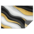 thumbnail image 1 of Black White Gold Wave Marble Pattern Rectangle Tablecloth 60"x84",Waterproof Polyester Rectangle Table Cloth, Wipeable Spillproof Polyester Tablecloth for Dining, Camping, Indoor and Outdoor, 1 of 5