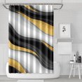 thumbnail image 1 of Black White Gold Wave Marble Pattern Shower Curtain 72"x72" ,Bathroom Decorative Shower Curtains Set with 12 Hooks,Modern Waterproof Washable Shower Curtain, 1 of 6
