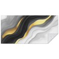 thumbnail image 1 of Black White Gold Wave Marble Rectangle Tablecloth 60"x120",Waterproof Polyester Rectangle Table Cloth, Wipeable Spillproof Polyester Tablecloth for Dining, Camping, Indoor and Outdoor, 1 of 6