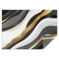 thumbnail image 1 of Black White Gold Wave Marble Rectangle Tablecloth 60"x84",Waterproof Polyester Rectangle Table Cloth, Wipeable Spillproof Polyester Tablecloth for Dining, Camping, Indoor and Outdoor, 1 of 5