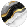thumbnail image 1 of Black White Gold Wave Marble Round Fitted Tablecloth with Elastic Edge,Dining Table Cover Waterproof,Outdoor Round Tablecloth for Camping,Dining,Indoor and Outdoor, 1 of 7