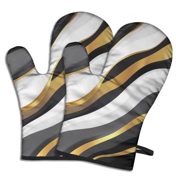 Black White Gold Wave Marble Shower Curtain OneSize ,Bathroom Decorative Shower Curtains Set with 12 Hooks,Modern Waterproof Washable Shower Curtain