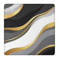 thumbnail image 1 of Black White Gold Wave Marble Square Fitted Tablecloth with Elastic Edge,Square Table Cover,Washable Elastic Table Cover for Home Kitchen Party Decor 36"x36", 1 of 6