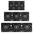 thumbnail image 1 of Black White Gothic Cat Skull Key Pattern Kitchen Rugs Sets Of 3,Kitchen Runner Rugs Non Skid Washable,Decorative Kitchen Floor Mats for Kitchen,Sink,Laundry,17"x30"+ 17"x47" + 17"x59", 1 of 6
