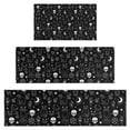 thumbnail image 1 of Black White Gothic Cat Skull Moon Pattern Kitchen Rugs Sets Of 3,Kitchen Runner Rugs Non Skid Washable,Decorative Kitchen Floor Mats for Kitchen,Sink,Laundry,17"x30"+ 17"x47" + 17"x59", 1 of 6