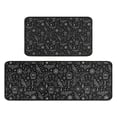 thumbnail image 1 of Black White Gothic Crystal Ball Bird Bat Pattern Kitchen Rugs Sets Of 2,Anti Fatigue Kitchen Mat Rugs Non Slip Washable,Decorative Kitchen Floor Mats for Kitchen,Sink,Laundry,17"X30"+17"X47", 1 of 7
