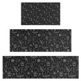 thumbnail image 1 of Black White Gothic Crystal Ball Bird Bat Pattern Kitchen Rugs Sets Of 3,Kitchen Runner Rugs Non Skid Washable,Decorative Kitchen Floor Mats for Kitchen,Sink,Laundry,17"x30"+ 17"x47" + 17"x59", 1 of 6