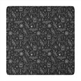 thumbnail image 1 of Black White Gothic Crystal Ball Bird Bat Pattern Square Fitted Tablecloth with Elastic Edge,Square Table Cover,Washable Elastic Table Cover for Home Kitchen Party Decor 34"x34", 1 of 6