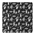 thumbnail image 1 of Black White Gothic Hand Flower Snake Moth Pattern Square Fitted Tablecloth with Elastic Edge,Square Table Cover,Washable Elastic Table Cover for Home Kitchen Party Decor 36"x36", 1 of 6