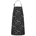 thumbnail image 1 of Black White Gothic Moon Flower Card Pattern Apron-Garden Aprons for Women with Pockets-Cotton Linen Waterproof Kitchen Cooking Gardening Aprons Adjustable for Kitchen,Cooking,BBQ and Salon 33x27 Inch, 1 of 7