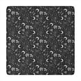 thumbnail image 1 of Black White Gothic Moon Flower Card Pattern Square Fitted Tablecloth with Elastic Edge,Square Table Cover,Washable Elastic Table Cover for Home Kitchen Party Decor 34"x34", 1 of 6