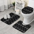 thumbnail image 1 of Black White Gothic Moth Star Sun Moon Pattern Bathroom Rugs Sets 3 Piece,Toilet Cover Set,Absorbent Non Slip Bathroom Mats Sets with U-Shaped Contour Rug Toilet Rug Set, 1 of 5