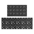 thumbnail image 1 of Black White Gothic Skull Hand Eye Pattern Kitchen Rugs Sets Of 2,Anti Fatigue Kitchen Mat Rugs Non Slip Washable,Decorative Kitchen Floor Mats for Kitchen,Sink,Laundry,17"x30"+17"x47", 1 of 7