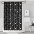 thumbnail image 1 of Black White Gothic Sun Moon Pattern Shower Curtain 72"x72" ,Bathroom Decorative Shower Curtains Set with 12 Hooks,Modern Waterproof Washable Shower Curtain, 1 of 6