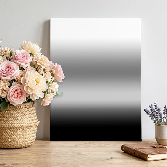 Black and White Gradient Canvas Wall Art for Living Room, Minimalist Dark Grey Ombre Modern Art Poster Print Painting for Bedroom Office Home Decoration Wall Pictures Prepare To Hang 22"x28"