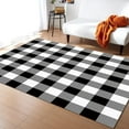 thumbnail image 1 of Black And White Gradient Simple Grid Area Rugs, Checkered Soft Washable Carpet, Upholstery Rug With Non-Slip Backing For Kids Boys Girls Bedroom Living Room Dining Room Study 5 x 6ft, 1 of 6
