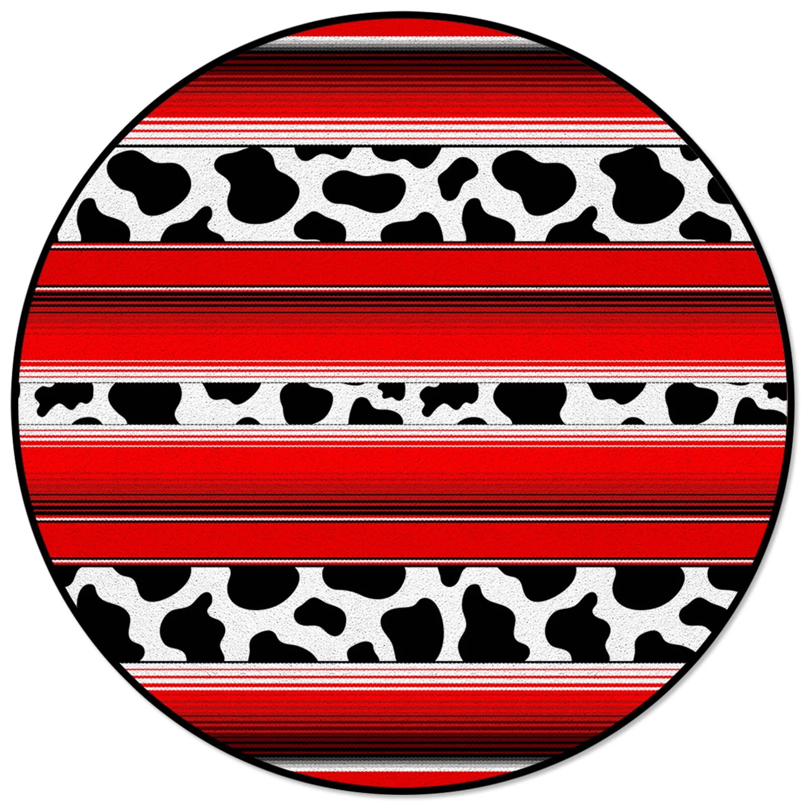 Black White Graffiti Cow Spot Pattern Rugs and Carpets for Home Living