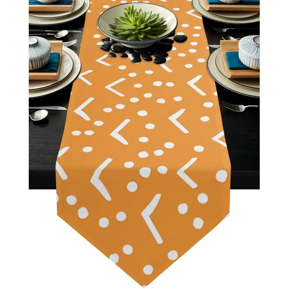Black White Graffiti Cow Spot Table Runners Tablecloths Holidays Vintage Wedding Party Long Table Runner Stain Resistant Dress