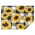 thumbnail image 1 of Black White Gray Checker Sunflower Pattern Rectangle Tablecloth 60"x84",Waterproof Polyester Rectangle Table Cloth, Wipeable Spillproof Polyester Tablecloth for Dining, Camping, Indoor and Outdoor, 1 of 5