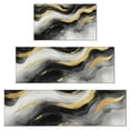 thumbnail image 1 of Black White Gray Gold Marble Pattern Kitchen Rugs Sets Of 3,Kitchen Runner Rugs Non Skid Washable,Decorative Kitchen Floor Mats for Kitchen,Sink,Laundry,17"x30"+ 17"x47" + 17"x59", 1 of 6