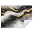 thumbnail image 1 of Black White Gray Gold Marble Pattern Rectangle Tablecloth 60"x84",Waterproof Polyester Rectangle Table Cloth, Wipeable Spillproof Polyester Tablecloth for Dining, Camping, Indoor and Outdoor, 1 of 5