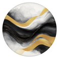 thumbnail image 1 of Black White Gray Gold Marble Pattern Round Fitted Tablecloth with Elastic Edge,Dining Table Cover Waterproof,Outdoor Round Tablecloth for Camping,Dining,Indoor and Outdoor, 1 of 7