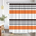 thumbnail image 1 of Black White Gray Orange Shower Curtain Abstract Geometric Stripe Modern Contemporary Simple Fashion Boho Mid Century Bathroom Set Bathtub Accessories Polyester Fabric with Hooks 36Wx70H Inch, 1 of 6