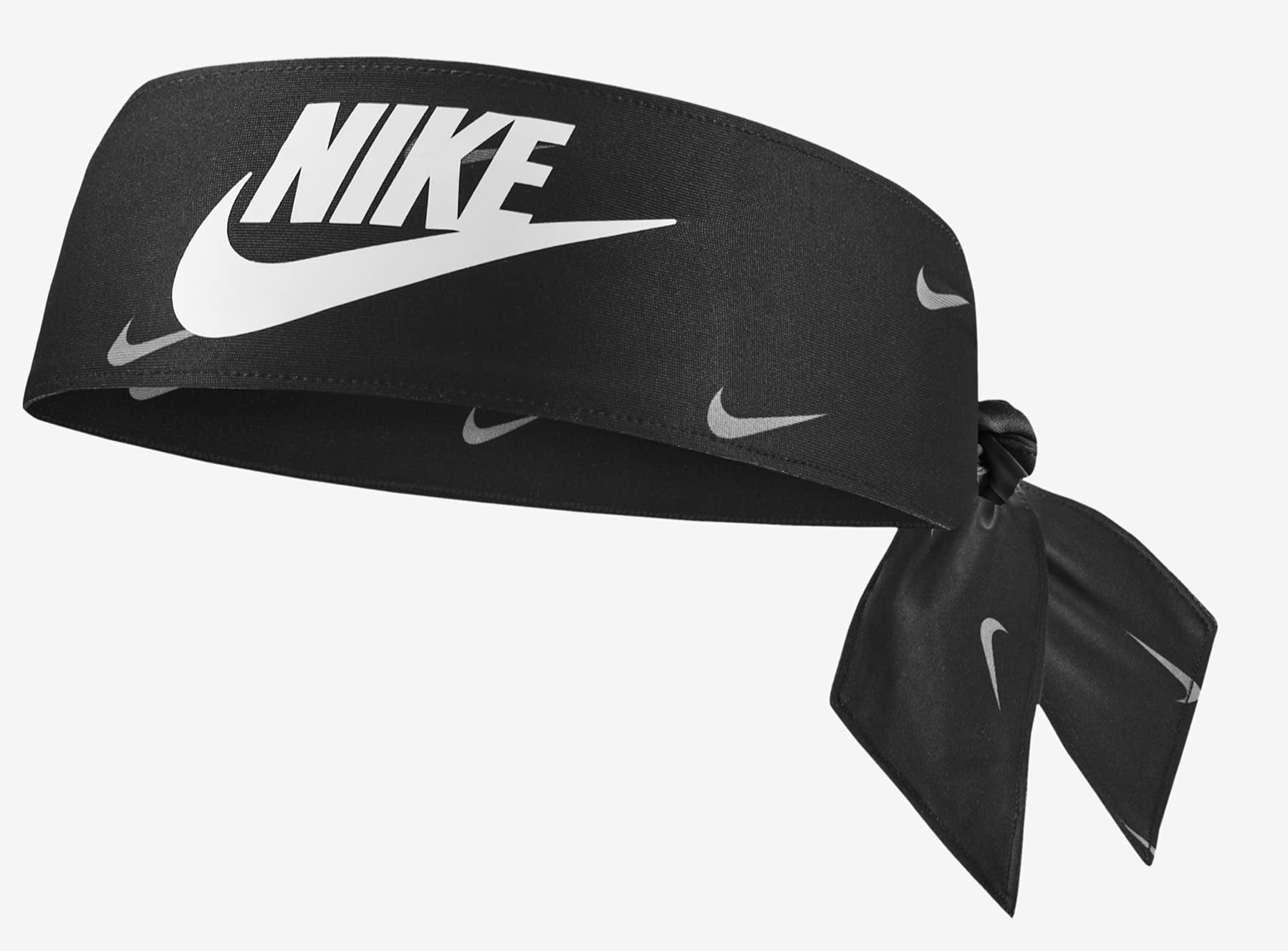 Black White Grey Logo Nike Dri Fit Head Tie Headband Walmart