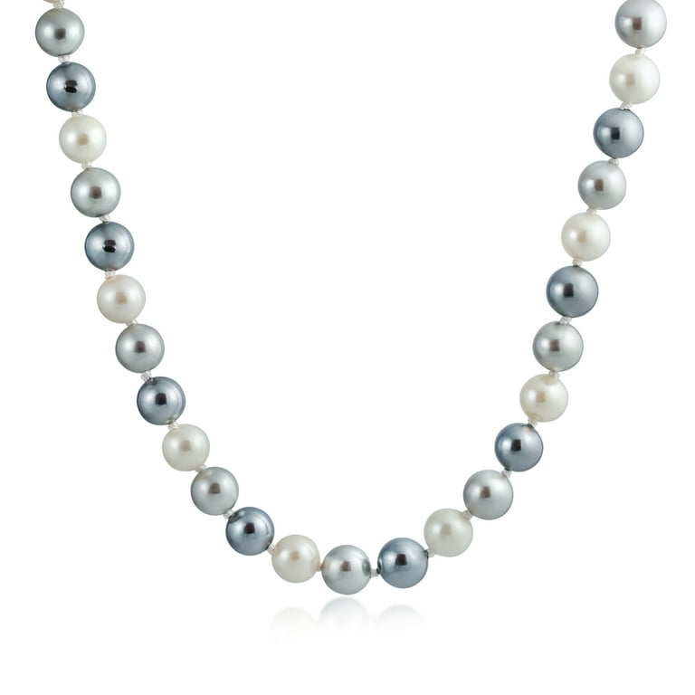 Classic Pearl Necklace, 10mm Dia, Faux Pearls