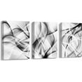 thumbnail image 1 of Black and White Grey Wall Art for Bedroom, 3 Panels Abstract Lines Art Canvas Print Artwork Set Modern Home Decoration for Bathroom Living Room, 12x16 Inchx3pcs, Small, 1 of 6