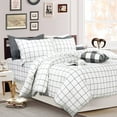 thumbnail image 1 of Black and White Grid Duvet Cover Sets Lightweight Cotton Bedding Set Lattice Checkered Reversible White Duvet Cover Bedding Collection 3 Pieces,1duvet Cover & 2pillowcases,Twin Size, 1 of 6