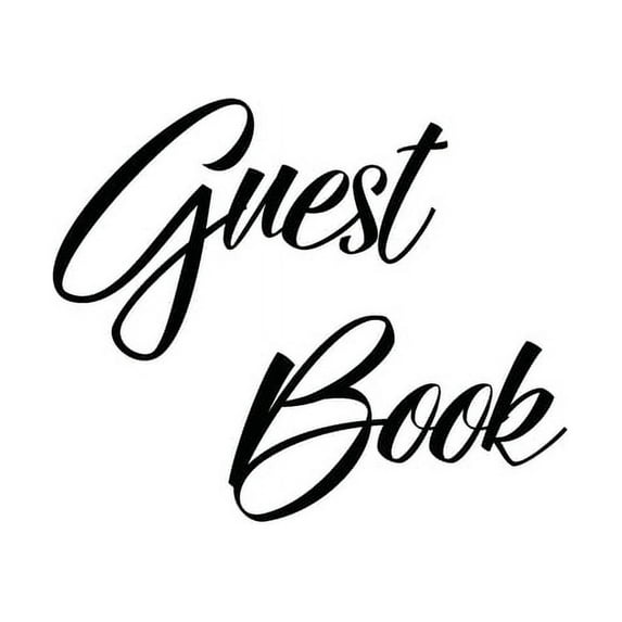 Black and White Guest Book, Weddings, Anniversary, Party's, Special Occasions, Memories, Christening, Baptism, Visi, (Hardcover)