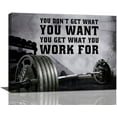 thumbnail image 1 of Black And White Gym Wall Art Inspirational Quotes Pictures Wall Decor Cool Gym Workout Poster Canvas Prints Motivational Sports Modern Framed Painting Artwork for Gym Bedroom Living Room Home 16"x12", 1 of 6