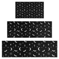 thumbnail image 1 of Black White Halloween Bat Moon Spider Pattern Kitchen Rugs Sets Of 3,Kitchen Runner Rugs Non Skid Washable,Decorative Kitchen Floor Mats for Kitchen,Sink,Laundry,17"x30"+ 17"x47" + 17"x59", 1 of 6